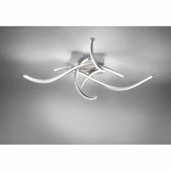 Paul Neuhaus Q-Serie Paul Neuhaus Q-MALINA Deckenleuchte LED Nickel-Matt, 4-flammig, Fernbedienung -Smart Home Innenleuchten Verkäufe paul neuhaus q malina deckenleuchte 6539 55 8