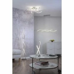 Paul Neuhaus Q-Serie Paul Neuhaus Q-MALINA Stehleuchte LED Edelstahl, 2-flammig, Fernbedienung -Smart Home Innenleuchten Verkäufe paul neuhaus q malina stehleuchte 439 55 7