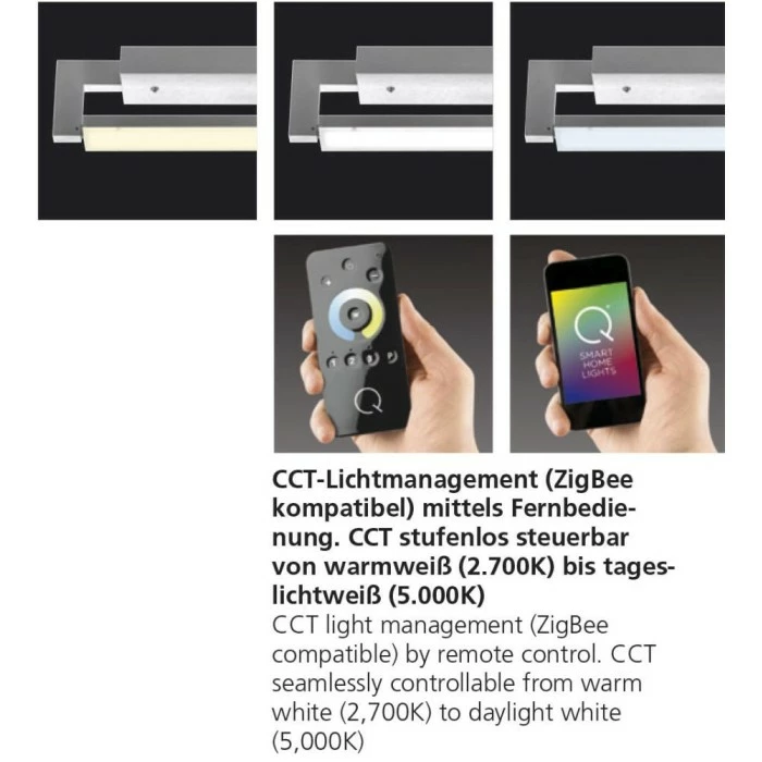 Paul Neuhaus Q-Serie Paul Neuhaus Q-Matteo Wand- und Deckenleuchte LED Aluminium, 1-flammig, Fernbedienung 2 Paul Neuhaus Q-Serie Paul Neuhaus Q-Matteo Wand- und Deckenleuchte LED Aluminium, 1-flammig, Fernbedienung – Bild 2