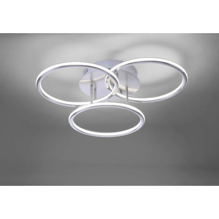 Paul Neuhaus Q-Serie Paul Neuhaus Q-NEVIO Deckenleuchte LED Nickel-Matt, 3-flammig, Fernbedienung 2 Paul Neuhaus Q-Serie Paul Neuhaus Q-NEVIO Deckenleuchte LED Nickel-Matt, 3-flammig, Fernbedienung – Bild 2