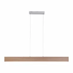 Paul Neuhaus Q-Serie Paul Neuhaus Q-TIMBER Pendelleuchte LED Holz hell, 1-flammig, Fernbedienung