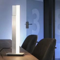 Paul Neuhaus Q-Serie Paul Neuhaus Q-TOWER Tischleuchte LED Aluminium, 2-flammig, Fernbedienung