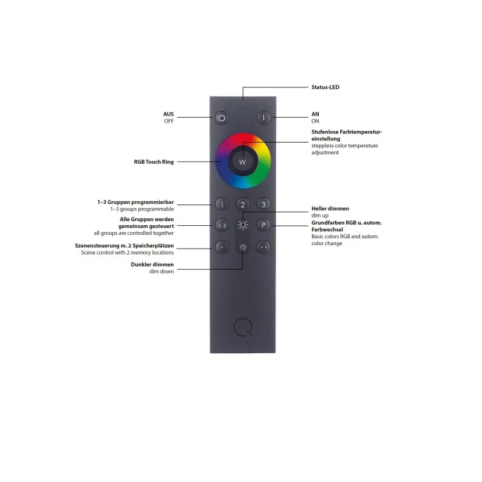 Paul Neuhaus Q-Serie Paul Neuhaus Q-VITO Pendelleuchte LED Anthrazit, 1-flammig, Fernbedienung 5 Paul Neuhaus Q-Serie Paul Neuhaus Q-VITO Pendelleuchte LED Anthrazit, 1-flammig, Fernbedienung – Bild 5