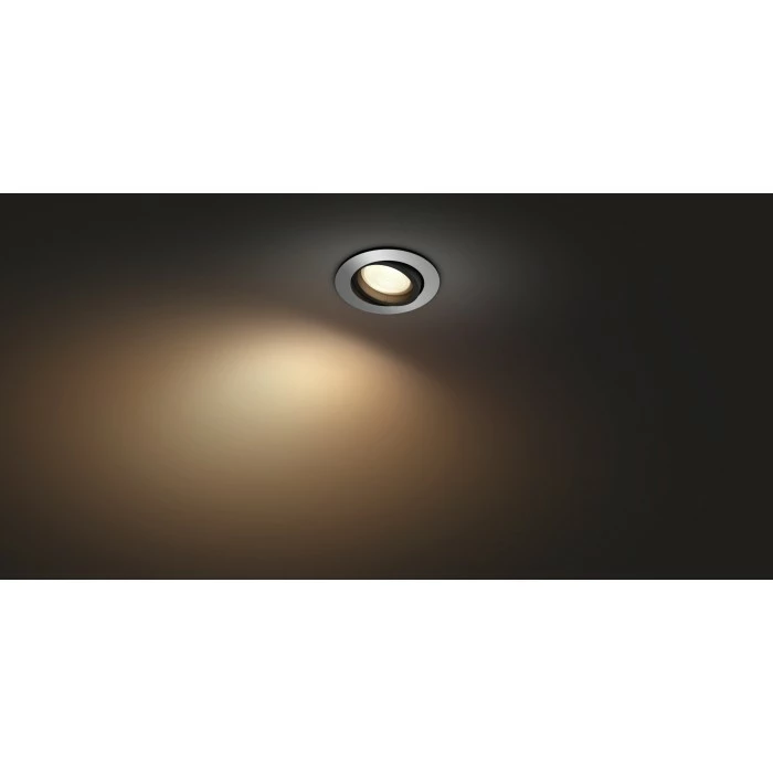 Philips Leuchten Philips Hue Ambiance White & Color Centura Einbauspot Erweiterung Silber, 1-flammig, Farbwechsler 2 Philips Leuchten Philips Hue Ambiance White & Color Centura Einbauspot Erweiterung Silber, 1-flammig, Farbwechsler – Bild 2
