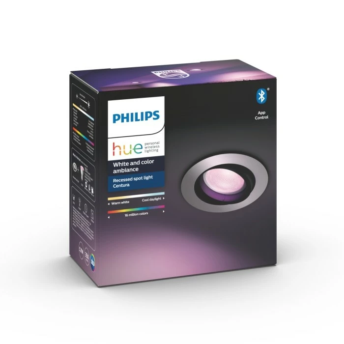 Philips Leuchten Philips Hue Ambiance White & Color Centura Einbauspot Erweiterung Silber, 1-flammig, Farbwechsler 3 Philips Leuchten Philips Hue Ambiance White & Color Centura Einbauspot Erweiterung Silber, 1-flammig, Farbwechsler – Bild 3
