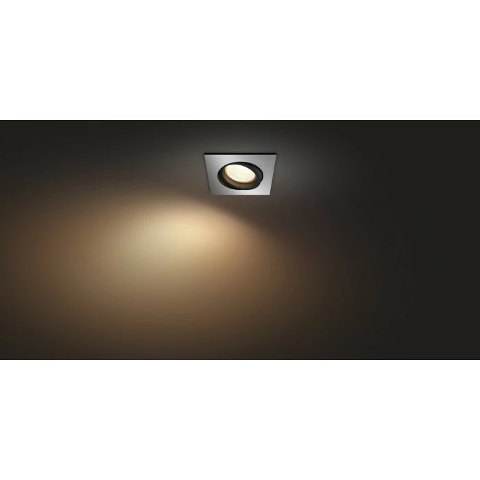 Philips Leuchten Philips Hue Ambiance White & Color Centura Einbauspot Erweiterung Silber, 1-flammig, Farbwechsler 2 Philips Leuchten Philips Hue Ambiance White & Color Centura Einbauspot Erweiterung Silber, 1-flammig, Farbwechsler – Bild 2