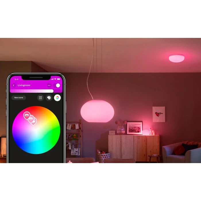Philips Leuchten Philips Hue Ambiance White & Color Flourish Pendelleuchte LED Weiß, 1-flammig, Farbwechsler 10 Philips Leuchten Philips Hue Ambiance White & Color Flourish Pendelleuchte LED Weiß, 1-flammig, Farbwechsler – Bild 10