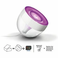 Philips Leuchten Philips Hue Ambiance White & Color Iris Tischleuchte LED Weiß, Transparent, Klar, 1-flammig, Farbwechsler
