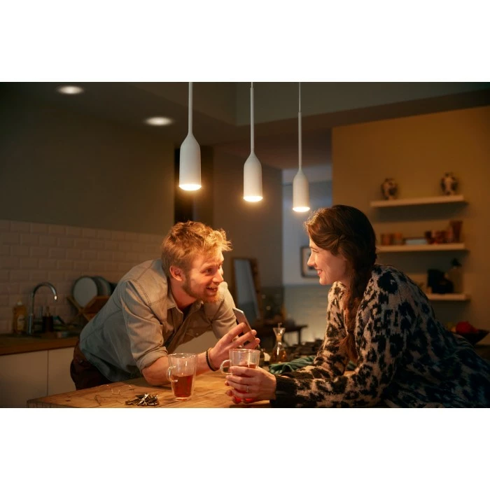 Philips Leuchten Philips Hue White Ambiance Devote Pendelleuchte LED Weiß, 1-flammig 8 Philips Leuchten Philips Hue White Ambiance Devote Pendelleuchte LED Weiß, 1-flammig – Bild 8