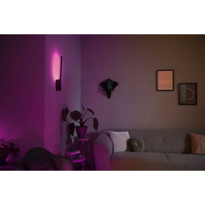Philips Leuchten Philips Hue White & Col. Amb. Liane Wandleuchte LED Schwarz, 1-flammig, Farbwechsler 6 Philips Leuchten Philips Hue White & Col. Amb. Liane Wandleuchte LED Schwarz, 1-flammig, Farbwechsler – Bild 6