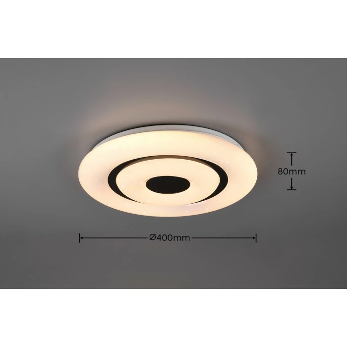 Reality Rana Deckenleuchte LED Schwarz, Weiß, 1-flammig, Fernbedienung, Farbwechsler 8 Reality Rana Deckenleuchte LED Schwarz, Weiß, 1-flammig, Fernbedienung, Farbwechsler – Bild 8