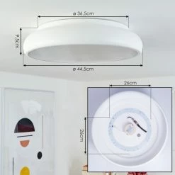 Hofstein Rhone Deckenleuchte LED Wei&szlig;, 1-flammig, Farbwechsler -Smart Home Innenleuchten Verkäufe rhone deckenleuchte h3550618 3