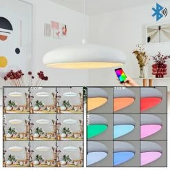 Hofstein Rhone Hängeleuchte LED Weiß, 1-flammig, Farbwechsler