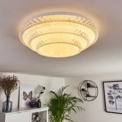 Hofstein Roseto Deckenleuchte LED Weiß, Transparent, Klar, 1-flammig, Fernbedienung -Smart Home Innenleuchten Verkäufe roseto deckenleuchte h3391389 10