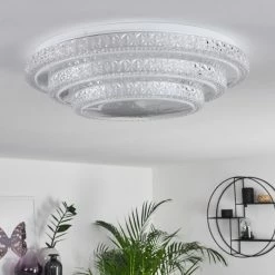 Hofstein Roseto Deckenleuchte LED Weiß, Transparent, Klar, 1-flammig, Fernbedienung -Smart Home Innenleuchten Verkäufe roseto deckenleuchte h3391389 11