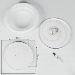 Hofstein Roseto Deckenleuchte LED Weiß, Transparent, Klar, 1-flammig, Fernbedienung -Smart Home Innenleuchten Verkäufe roseto deckenleuchte h3391389 4
