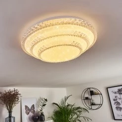 Hofstein Roseto Deckenleuchte LED Weiß, Transparent, Klar, 1-flammig, Fernbedienung -Smart Home Innenleuchten Verkäufe roseto deckenleuchte h3391389 8