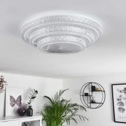 Hofstein Roseto Deckenleuchte LED Weiß, Transparent, Klar, 1-flammig, Fernbedienung -Smart Home Innenleuchten Verkäufe roseto deckenleuchte h3391389 9
