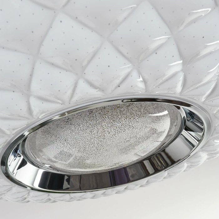 Hofstein Roseto Deckenleuchte LED Chrom, Weiß, Transparent, Klar, 1-flammig, Fernbedienung 3 Hofstein Roseto Deckenleuchte LED Chrom, Weiß, Transparent, Klar, 1-flammig, Fernbedienung – Bild 3