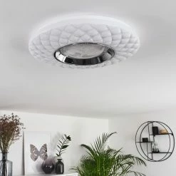 Hofstein Roseto Deckenleuchte LED Chrom, Weiß, Transparent, Klar, 1-flammig, Fernbedienung 20 Hofstein Roseto Deckenleuchte LED Chrom, Weiß, Transparent, Klar, 1-flammig, Fernbedienung -Smart Home Innenleuchten Verkäufe roseto deckenleuchte h3391402 8