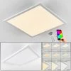 Hofstein Salmi Deckenpanel LED Aluminium, Wei&szlig;, 1-flammig, Fernbedienung