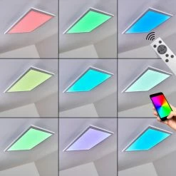 Hofstein Salmi Deckenpanel LED Wei&szlig;, 1-flammig, Fernbedienung, Farbwechsler -Smart Home Innenleuchten Verkäufe salmi deckenpanel h3325452 10