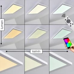 Hofstein Salmi Deckenpanel LED Wei&szlig;, 1-flammig, Fernbedienung, Farbwechsler -Smart Home Innenleuchten Verkäufe salmi deckenpanel h3325452 5