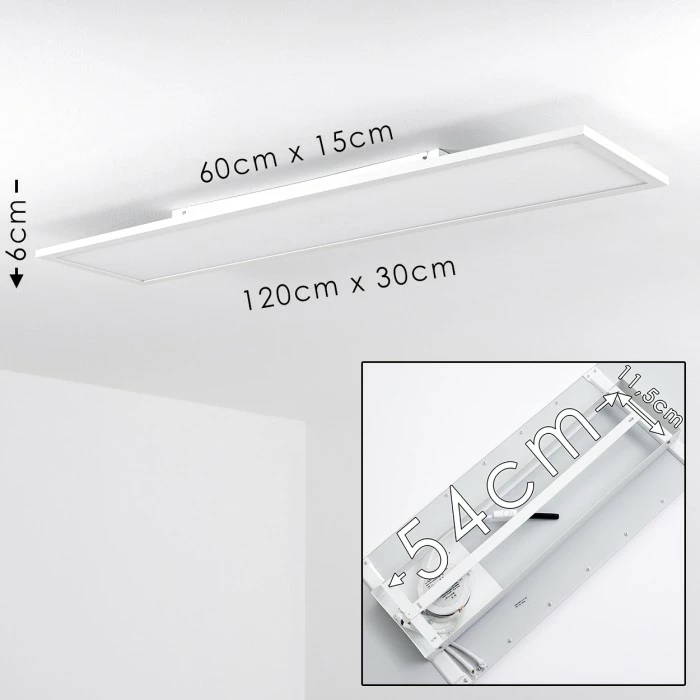 Hofstein Salmi Deckenpanel LED Weiß, 1-flammig, Fernbedienung, Farbwechsler 2 Hofstein Salmi Deckenpanel LED Weiß, 1-flammig, Fernbedienung, Farbwechsler – Bild 2