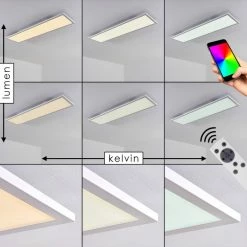 Hofstein Salmi Deckenpanel LED Weiß, 1-flammig, Fernbedienung, Farbwechsler 30 Hofstein Salmi Deckenpanel LED Weiß, 1-flammig, Fernbedienung, Farbwechsler -Smart Home Innenleuchten Verkäufe salmi deckenpanel h3325506 7