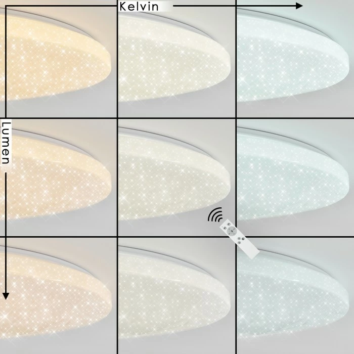 Hofstein Sweet Deckenpanel LED Weiß, 1-flammig, Fernbedienung 2 Hofstein Sweet Deckenpanel LED Weiß, 1-flammig, Fernbedienung – Bild 2