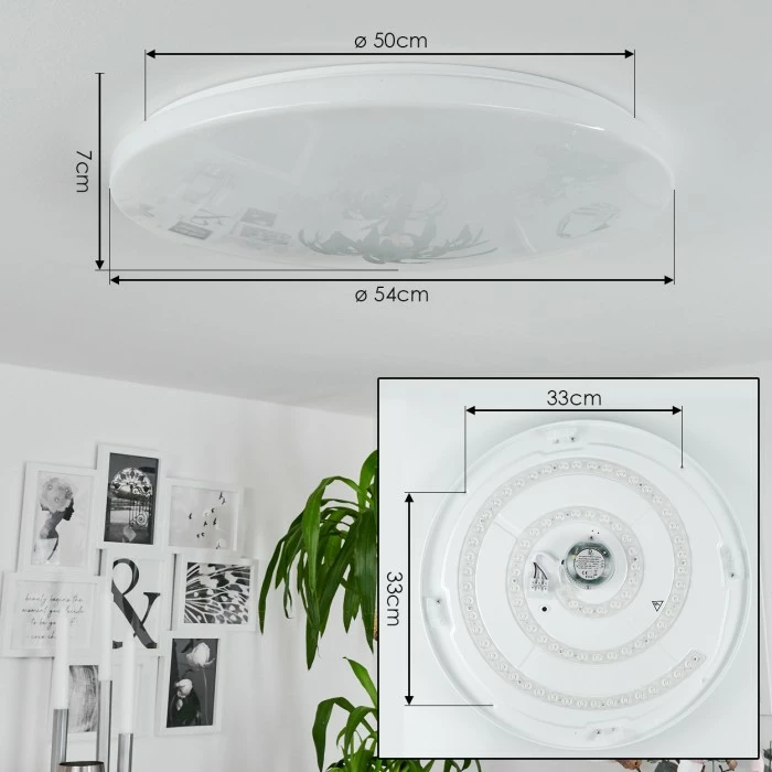 Hofstein Sweet Deckenpanel LED Weiß, 1-flammig, Fernbedienung 4 Hofstein Sweet Deckenpanel LED Weiß, 1-flammig, Fernbedienung – Bild 4