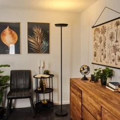 Hofstein Theron Deckenfluter LED Schwarz, 1-flammig, Fernbedienung -Smart Home Innenleuchten Verkäufe theron deckenfluter h3456606 6