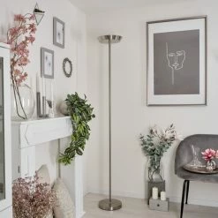 Hofstein Theron Stehleuchte LED Nickel-Matt, 1-flammig, Fernbedienung -Smart Home Innenleuchten Verkäufe theron stehleuchte h3552346 9