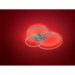 Trio Leuchten Aaron Deckenleuchte LED Nickel-Matt, 1-flammig, Fernbedienung, Farbwechsler -Smart Home Innenleuchten Verkäufe trio leuchten aaron deckenleuchte 652710307 2