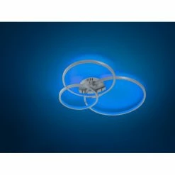 Trio Leuchten Aaron Deckenleuchte LED Nickel-Matt, 1-flammig, Fernbedienung, Farbwechsler -Smart Home Innenleuchten Verkäufe trio leuchten aaron deckenleuchte 652710307 3