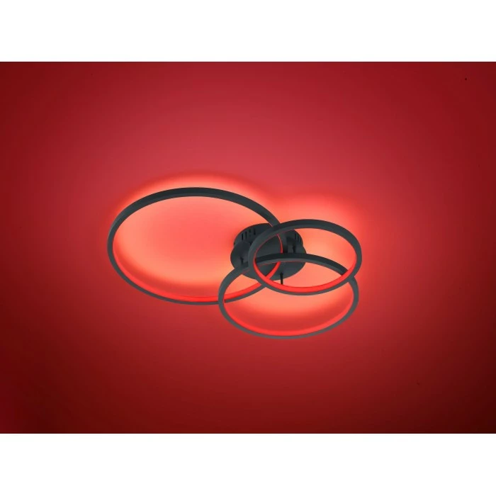 Trio Leuchten Aaron Deckenleuchte LED Anthrazit, 1-flammig, Fernbedienung, Farbwechsler 3 Trio Leuchten Aaron Deckenleuchte LED Anthrazit, 1-flammig, Fernbedienung, Farbwechsler – Bild 3