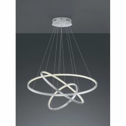 Trio Leuchten Aaron Pendelleuchte LED Nickel-Matt, 1-flammig, Fernbedienung, Farbwechsler
