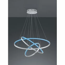 Trio Leuchten Aaron Pendelleuchte LED Nickel-Matt, 1-flammig, Fernbedienung, Farbwechsler -Smart Home Innenleuchten Verkäufe trio leuchten aaron pendelleuchte 352710307 3