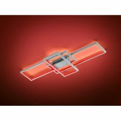 Trio Leuchten THIAGO Deckenleuchte LED Nickel-Matt, 1-flammig, Fernbedienung, Farbwechsler -Smart Home Innenleuchten Verkäufe trio leuchten thiago deckenleuchte 652610307 2