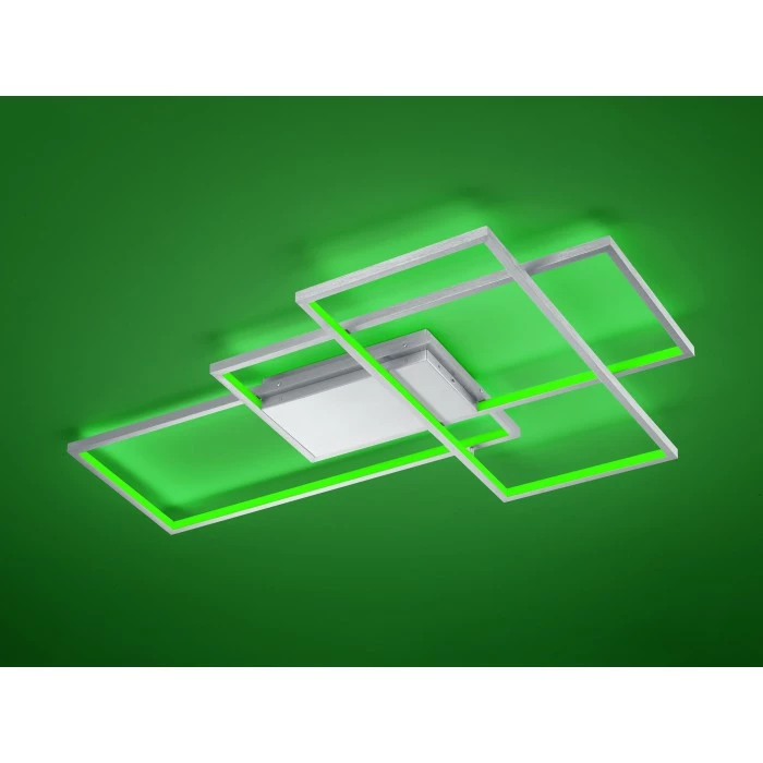 Trio Leuchten Thiago Deckenleuchte LED Nickel-Matt, 1-flammig, Fernbedienung, Farbwechsler 2 Trio Leuchten Thiago Deckenleuchte LED Nickel-Matt, 1-flammig, Fernbedienung, Farbwechsler – Bild 2