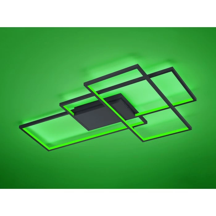 Trio Leuchten Thiago Deckenleuchte LED Anthrazit, 1-flammig, Fernbedienung, Farbwechsler 2 Trio Leuchten Thiago Deckenleuchte LED Anthrazit, 1-flammig, Fernbedienung, Farbwechsler – Bild 2