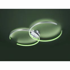 Trio Leuchten WIZ CITIZEN Deckenleuchte LED Nickel-Matt, 2-flammig, Fernbedienung, Farbwechsler -Smart Home Innenleuchten Verkäufe trio leuchten wiz citizen deckenleuchte 651110207 5