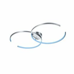 Trio Leuchten WIZ CITIZEN Deckenleuchte LED Nickel-Matt, 2-flammig, Fernbedienung, Farbwechsler -Smart Home Innenleuchten Verkäufe trio leuchten wiz citizen deckenleuchte 651110207 6