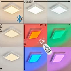 Hofstein Voisines Deckenpanel LED Wei&szlig;, 1-flammig, Fernbedienung, Farbwechsler -Smart Home Innenleuchten Verkäufe voisines deckenpanel h3306154 do1 3