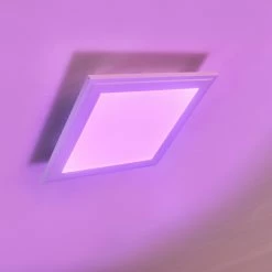 Hofstein Voisines Deckenpanel LED Wei&szlig;, 1-flammig, Fernbedienung, Farbwechsler -Smart Home Innenleuchten Verkäufe voisines deckenpanel h3306154 do1 8